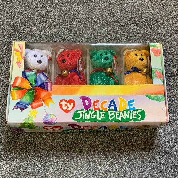 Ty 2003 Decade Bears Jingle Beanies Set - Picture 1 of 5